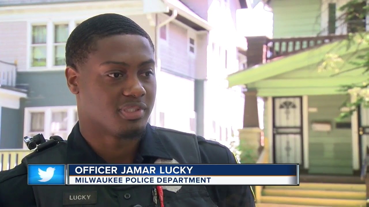 Milwaukee police officers buy basketball hoop, throw block party for kids