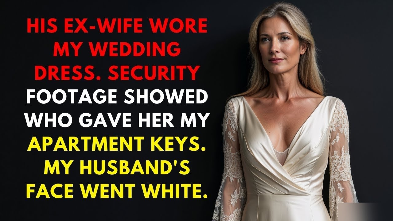 My Husband’s Ex Wife Showed Up in My Wedding Dress—Security Footage Revealed Who Invited Her