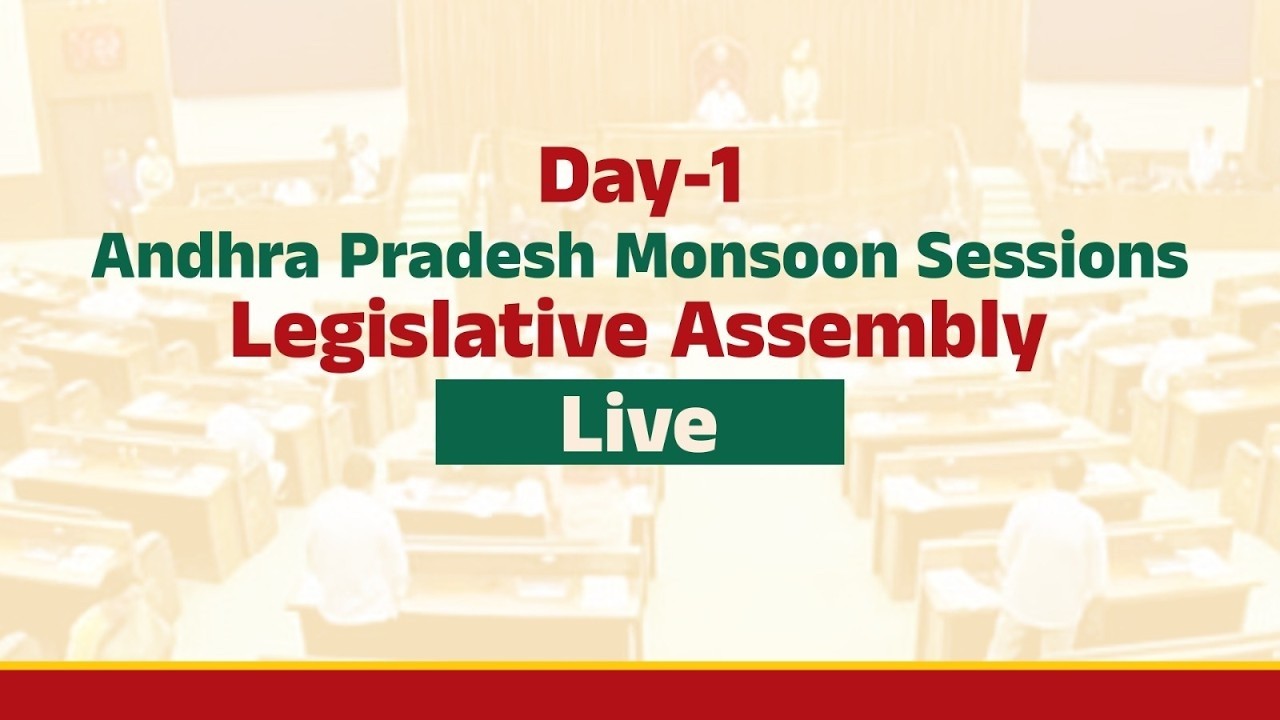 Day-1: Andhra Pradesh Monsoon Sessions | Legislative Assembly - Live.