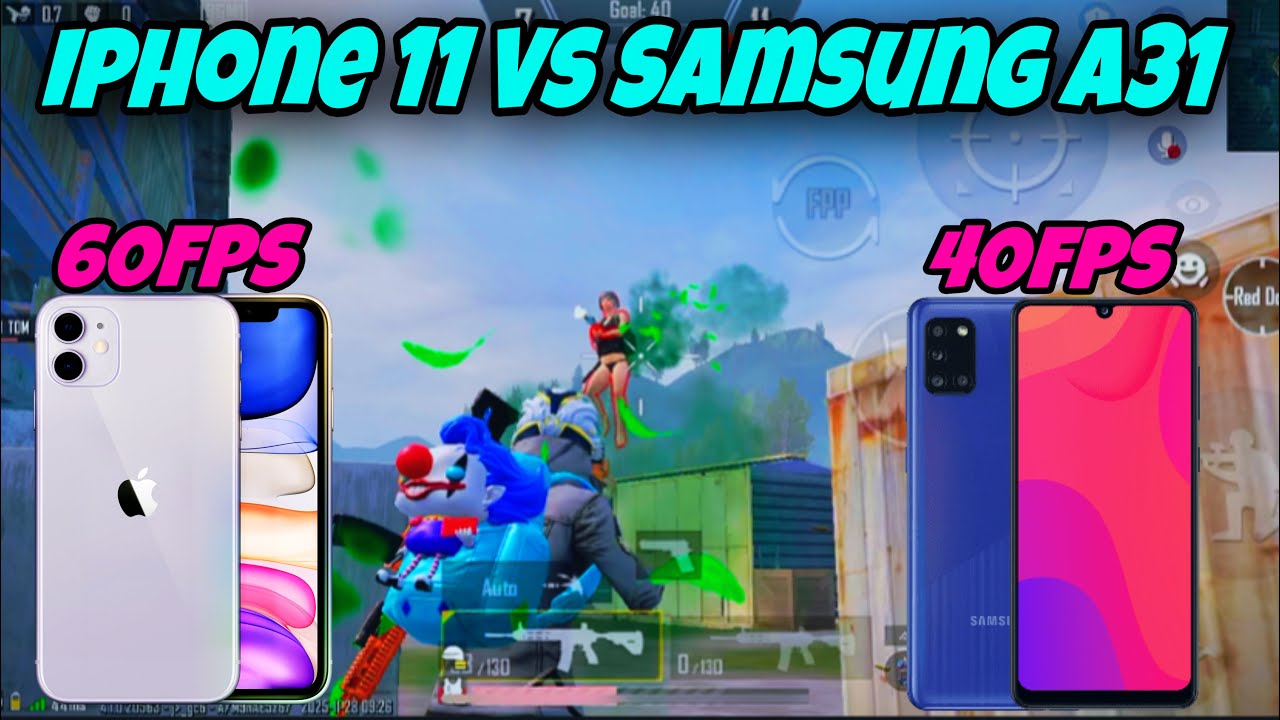 iPhone 11 vs Samsung a31 🥵 1v1 tdm player | 60fps vs 40FPS