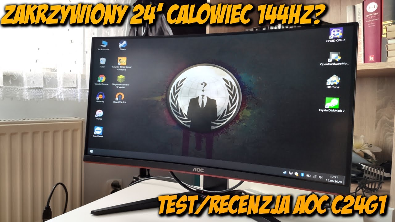 🔥 AOC C24G1   RECENZJA I TEST MONITORA DLA GRACZY 144HZ!
