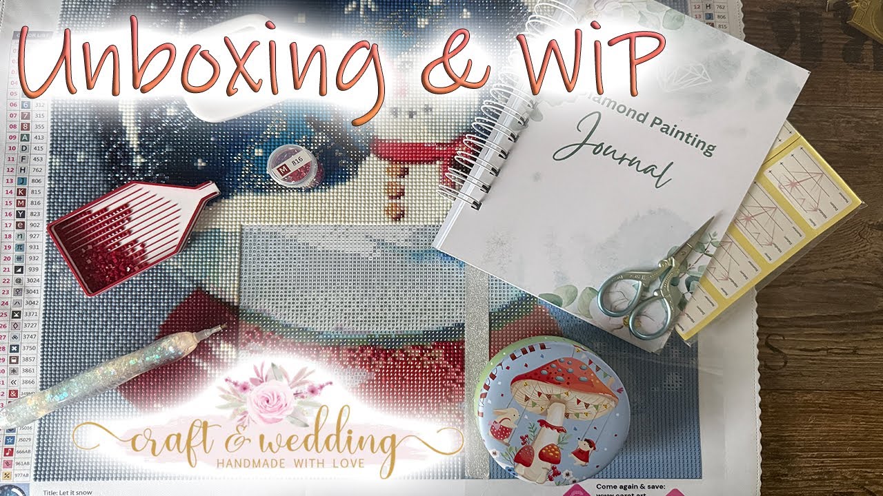 Craft & Wedding Unboxing | Diamond Painting Logbuch, Needle Case & Co | WIP Quasselzeit