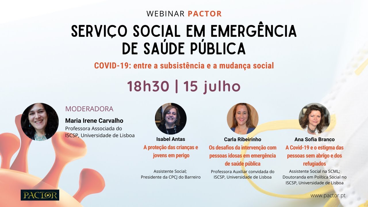 Webinar Serviço Social em Emergência de Saúde Pública - COVID-19 | PACTOR
