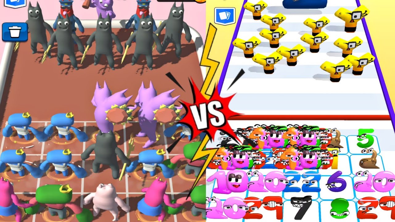 Merge Monster 'SCARY GARTEN' vs Merge 'NUMBER' Run, Merge Battle Game