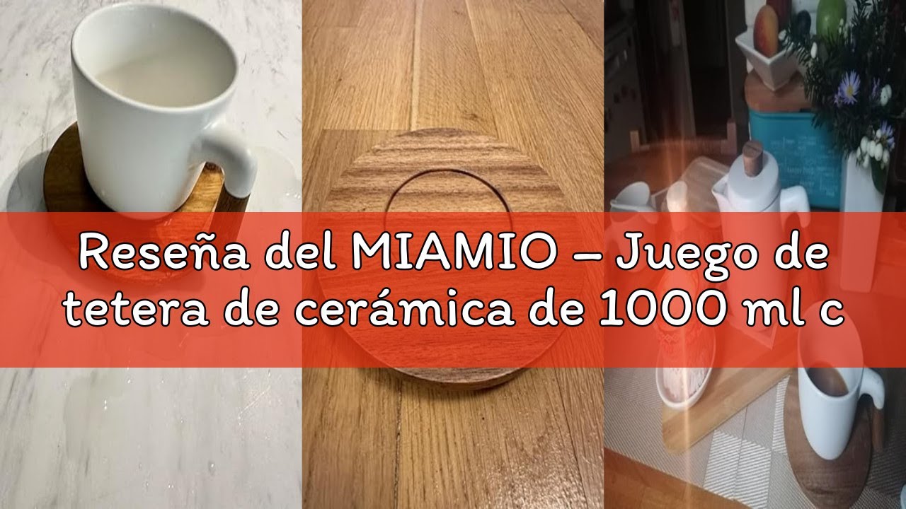 Reseña del MIAMIO – Juego de tetera de cerámica de 1000 ml con infusor y tazas/colador de té, 4 taza