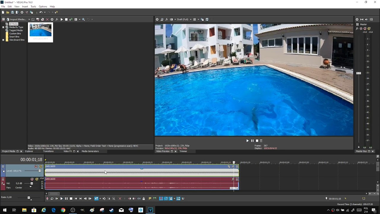 VEGAS Pro 16: Как ускорить часть фильма? Эффект HyperLapse - учебное пособие