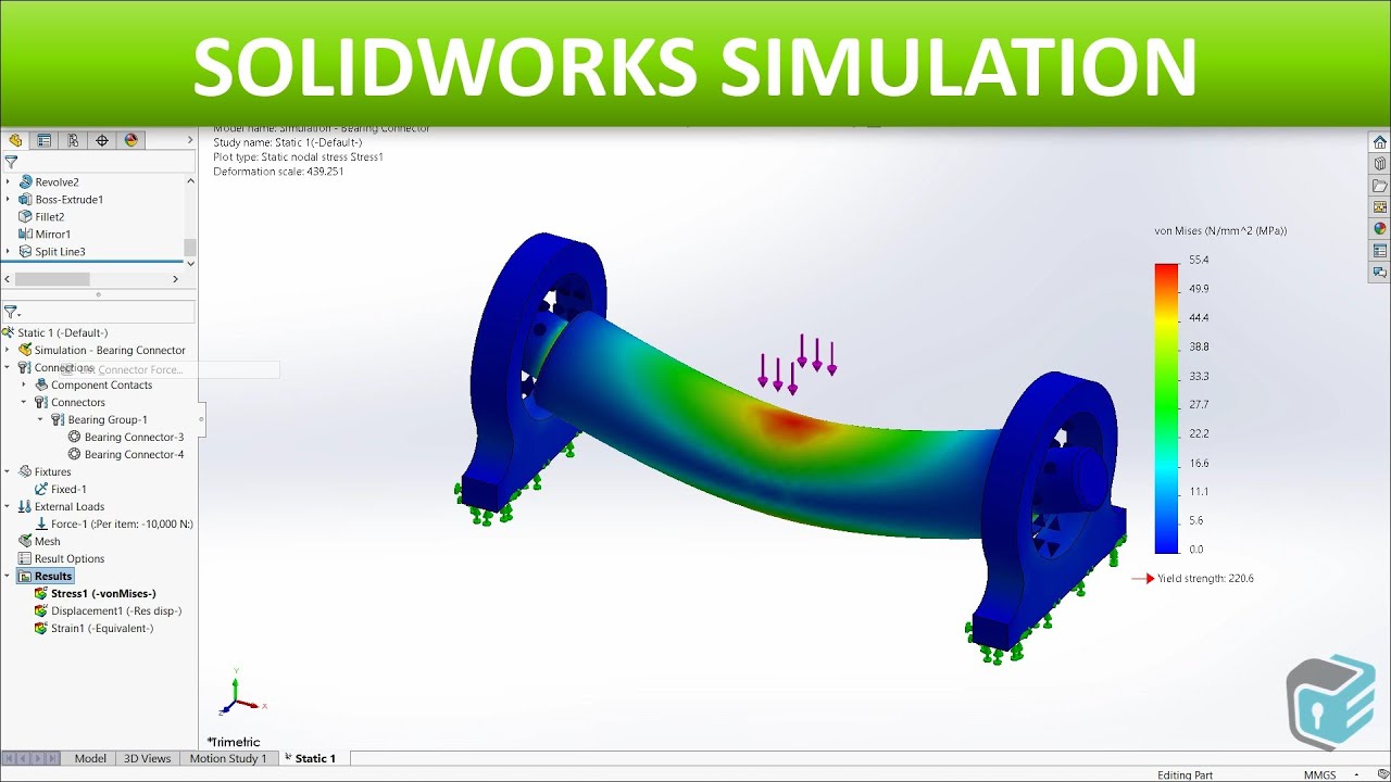 SOLIDWORKS Simulation - Bearing Connection