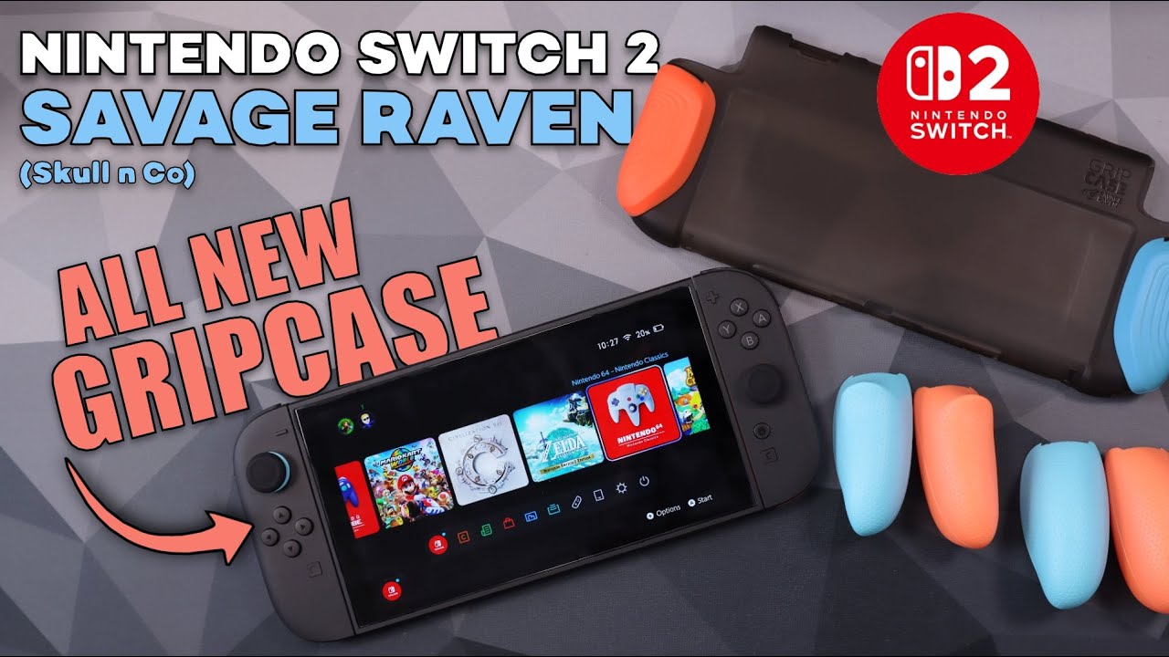 NEW Savage Raven Gripcase for Nintendo Switch 2. The NeoGrip+. Skull n Co