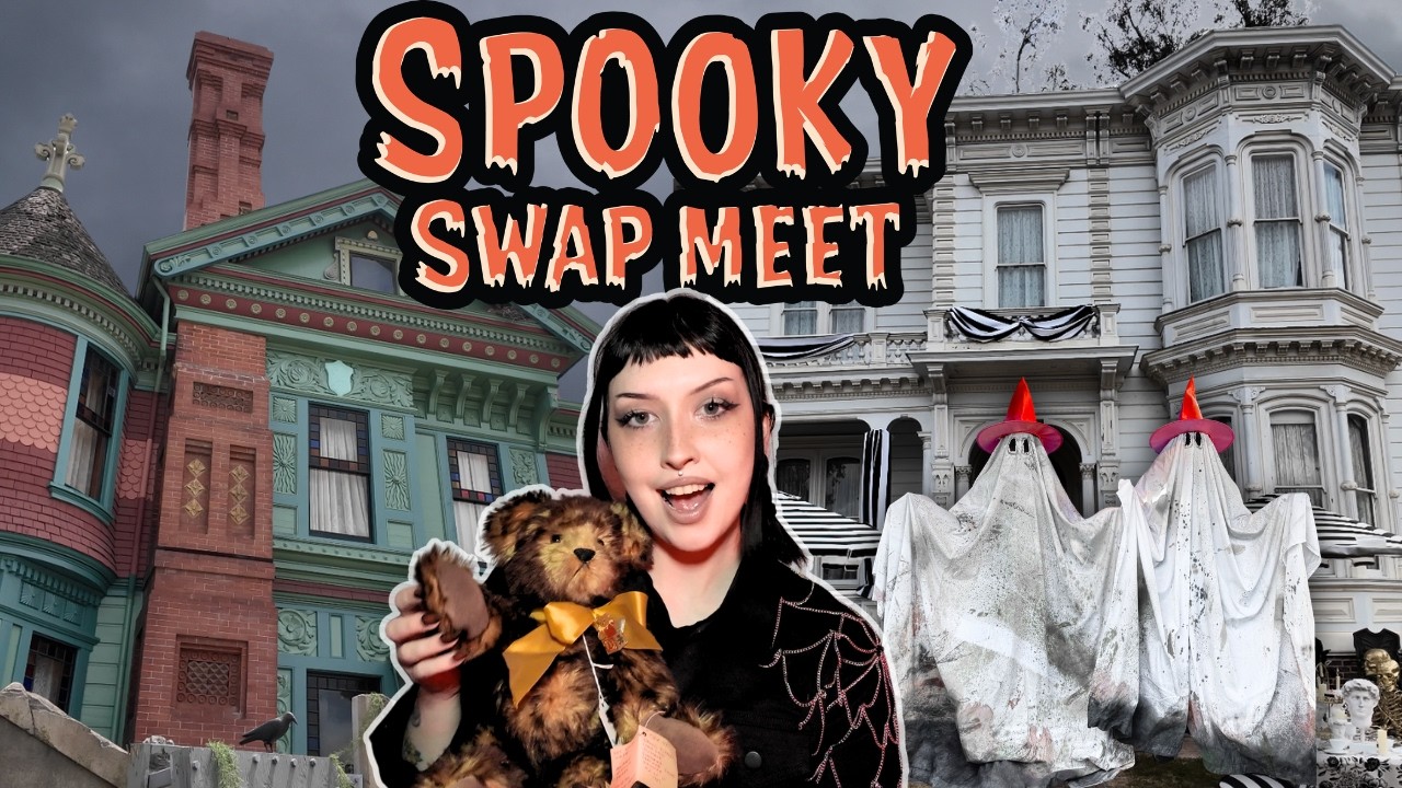 Spooky Swap Meet 2026 🎃 | Halfway to Halloween event, vintage decor, haunted houses, and haul!