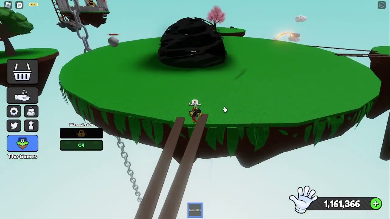 Slap Battles Demolition glove gameplay