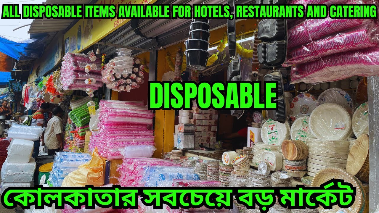 Largest Disposable Items Wholesale Market || Disposable সব জিনিজ পাবেন || All India supply