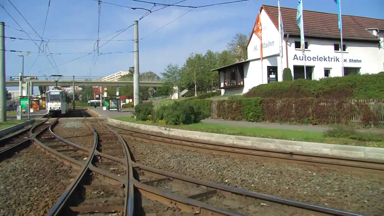 Fahrerkabinenmitfahrt Linie 2 - 2009 -  Gera und seine Straßenbahn