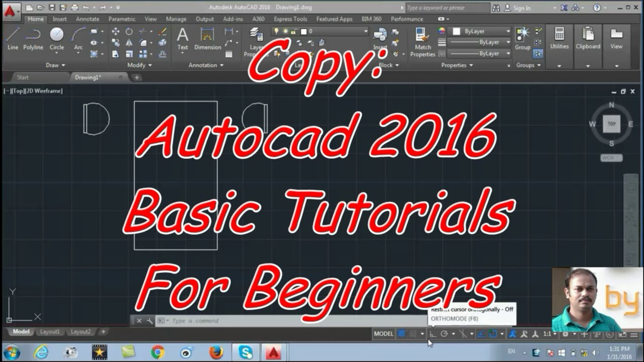 Copy: Autocad 2016 cad software - online autocad classes Part 7-30