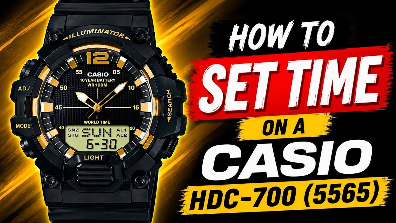 How to set time on a Casio HDC-700 (5565).