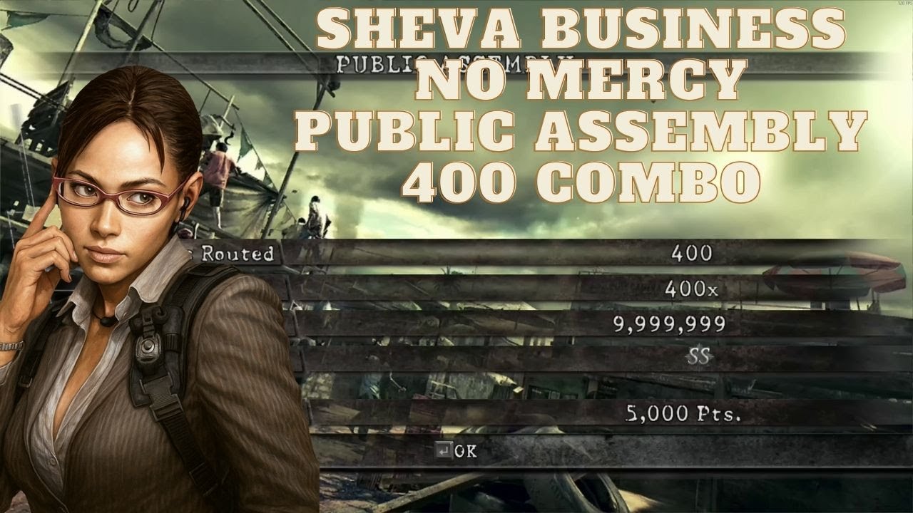 Resident Evil 5 | The Mercenaries Reunion No Mercy | 400 Combo | Sheva Business | Public Assembly