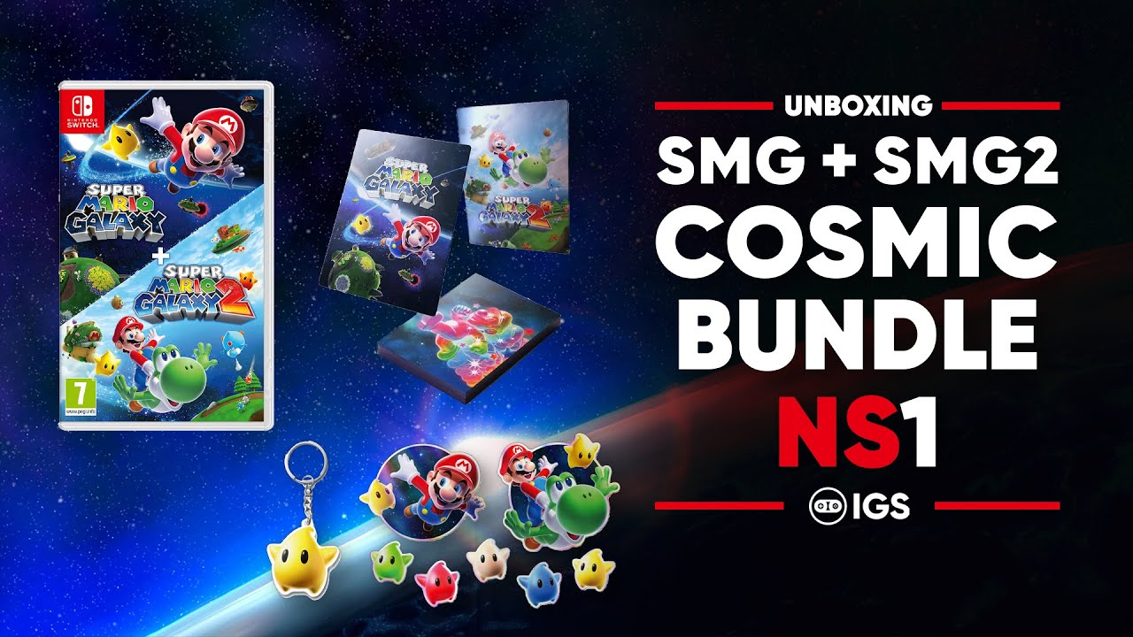 Super Mario Galaxy + Super Mario Galaxy 2 Cosmic Bundle Unboxing