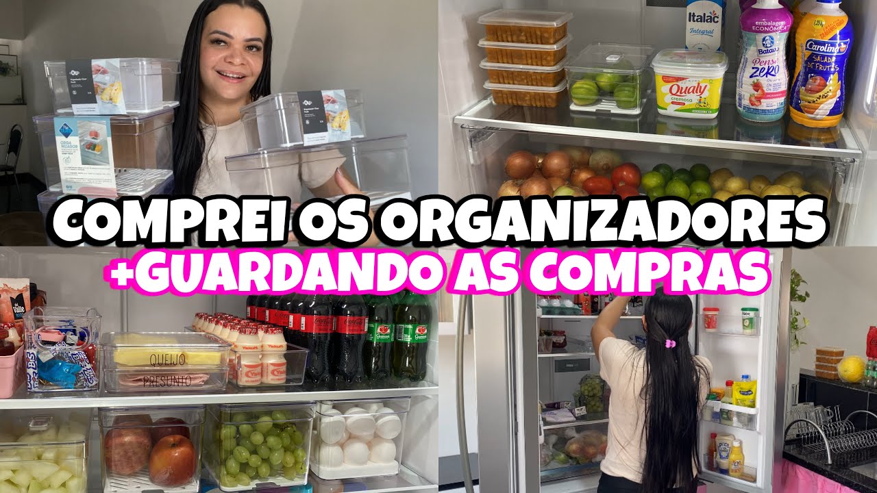 MAIS UMA CONQUISTA🥹| COMPREI MEUS ORGANIZADORES+ GUARDANDO AS COMPRAS DO MÊS 🛒❤️