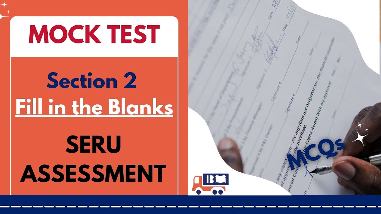 Section 2 Fill in the blank New version 2024  - SERU assessment-  