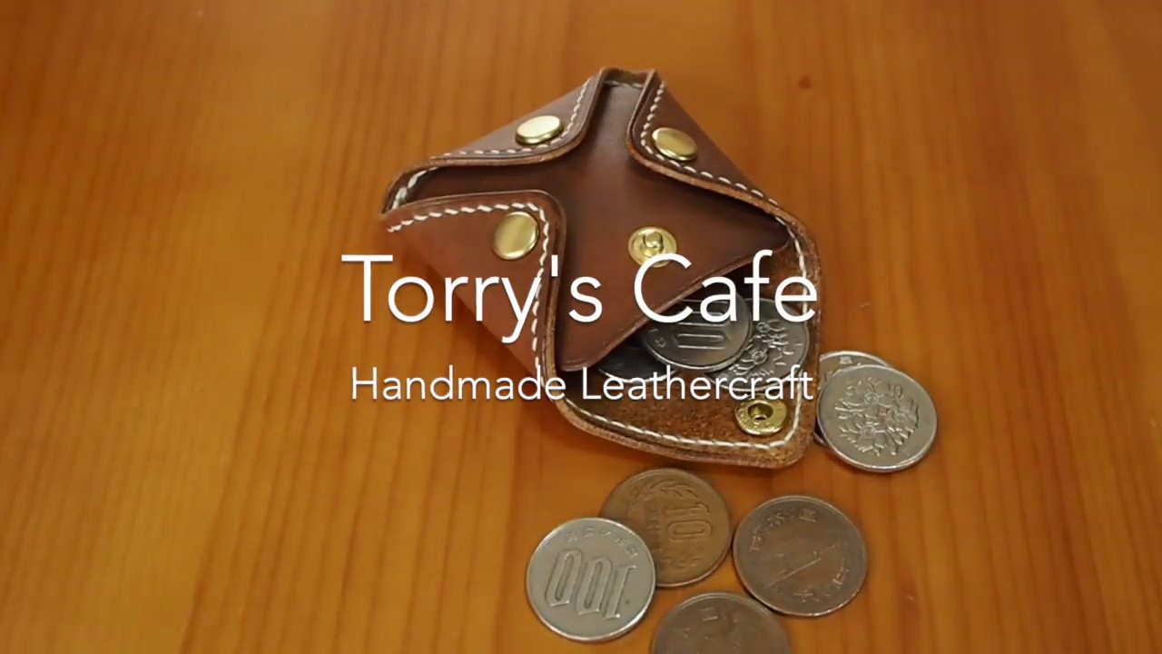 Making a Leather Coin Case/leathercraft/レザー クラフト/革のコインケースを作る