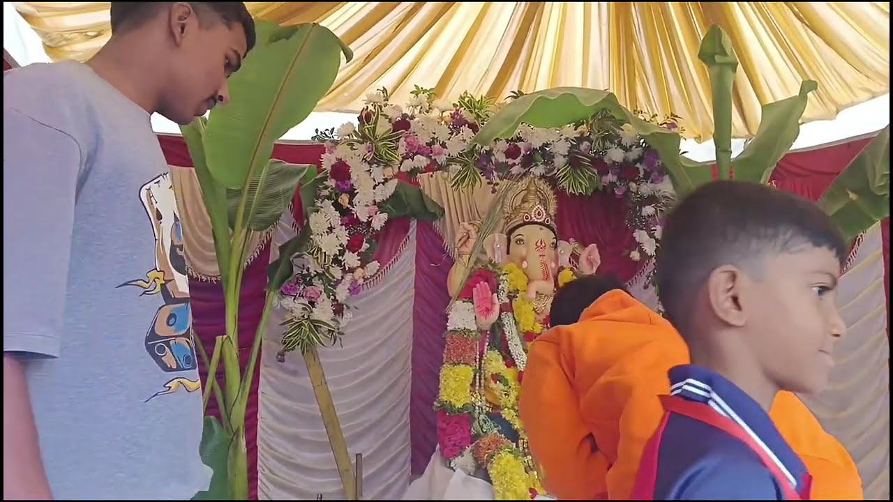 Welcome Ganesha my area Maruti Nagar hesaraghatta #trendingvideo  #Youtube video