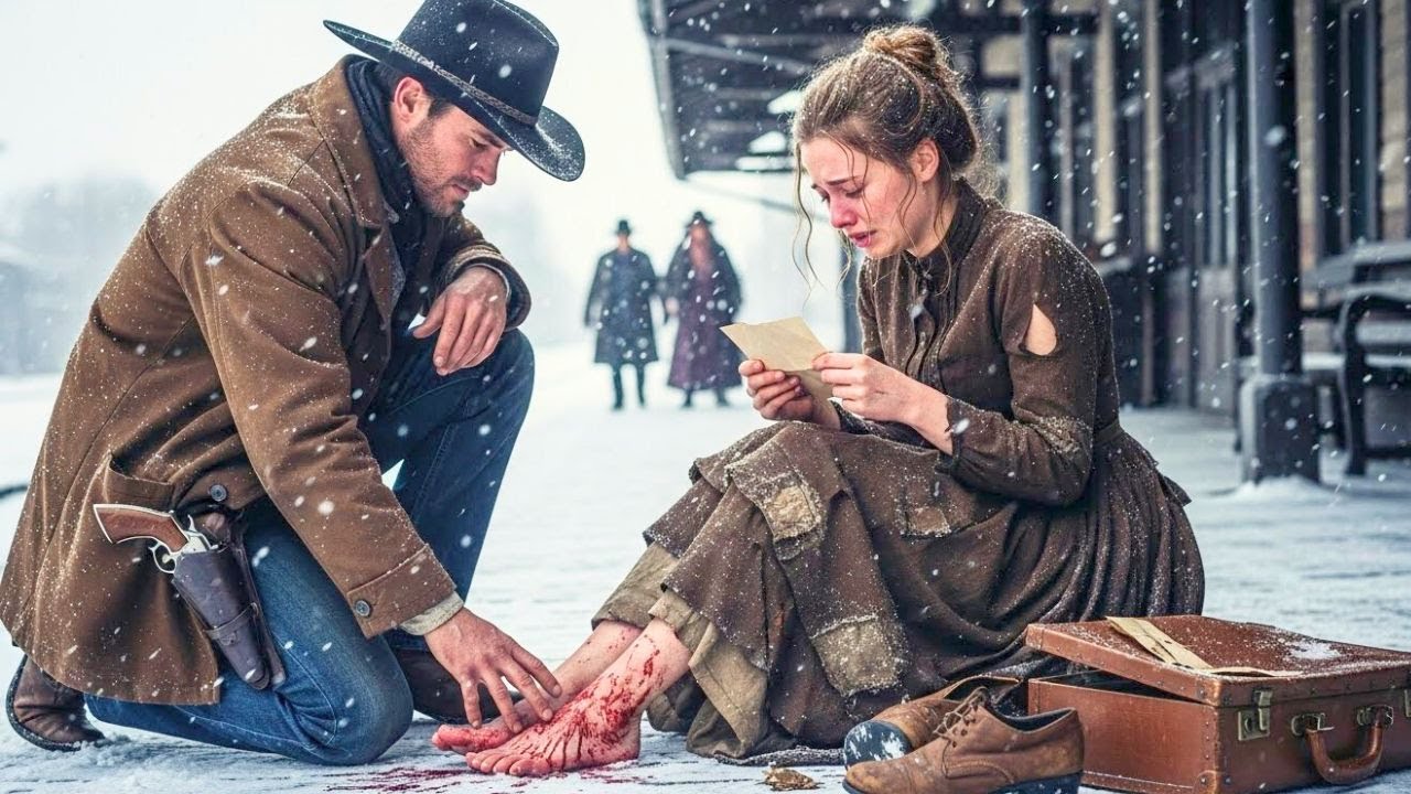 She Arrived With Torn Shoes and a Broken Heart — Until the Cowboy Said, “She’s Staying With Me”