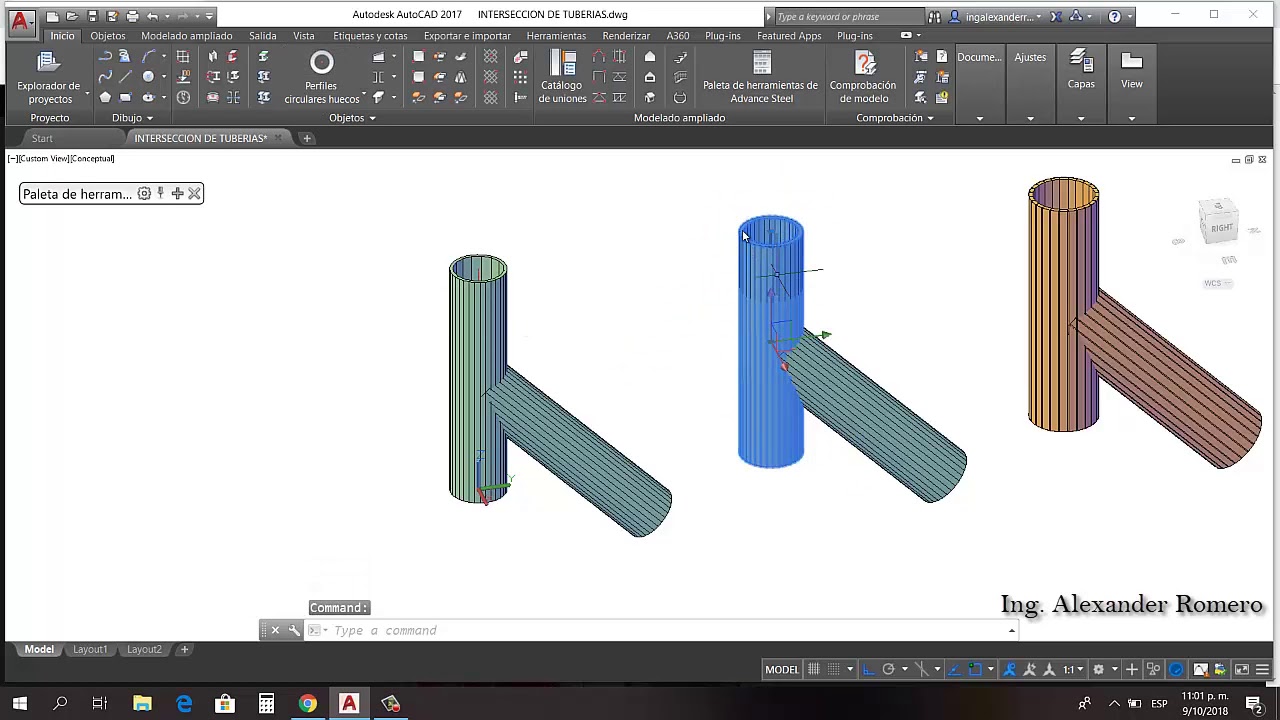 ADVANCE STEEL - DUCTOS / INTERSECCION