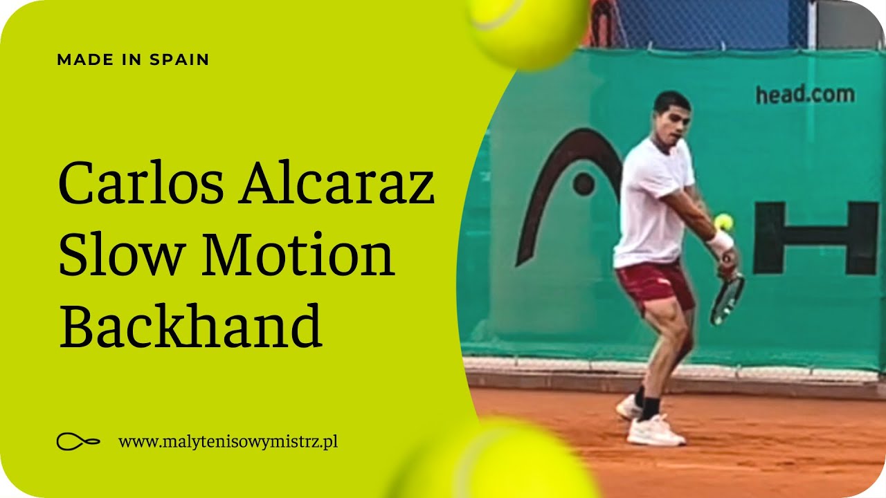 Carlos Alcaraz Slow Motion Backhand - Cámara Lenta Revés before ATP in Barcelona & after Monte Carlo