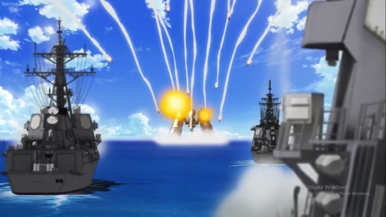 (Vividred Operation) Military vs Alien Mech Scene