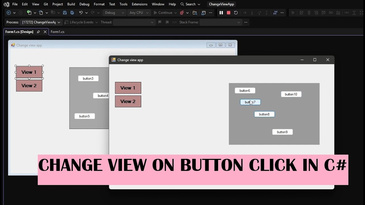 🔄 How to Swap Views in C# WinForms on Button Click | Step-by-Step Tutorial