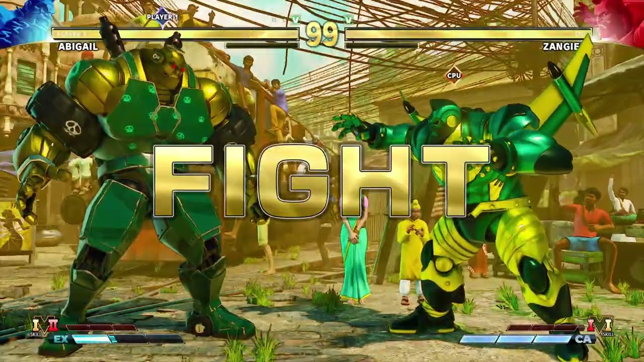 STREET FIGHTER V Abigail vs Zangief