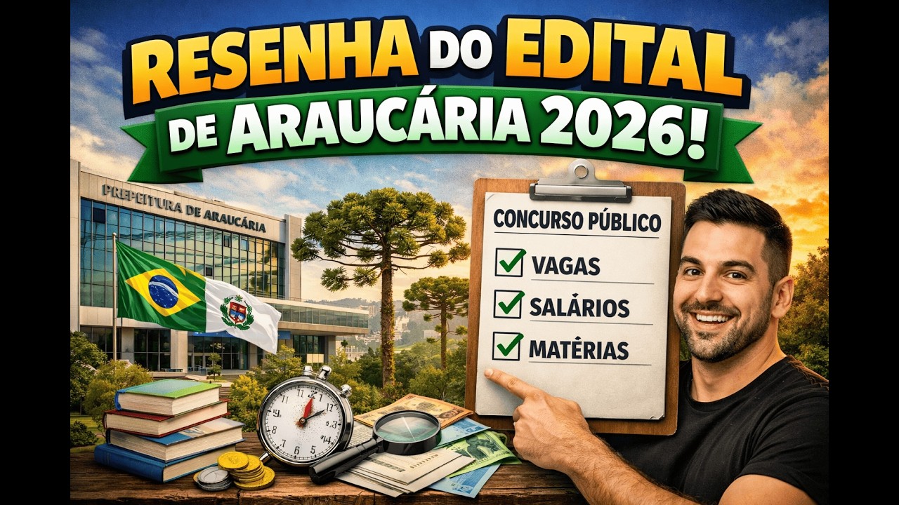 RESENHA DO EDITAL DE ARAUCÁRIA 2026 - O SEU MOMENTO CHEGOU