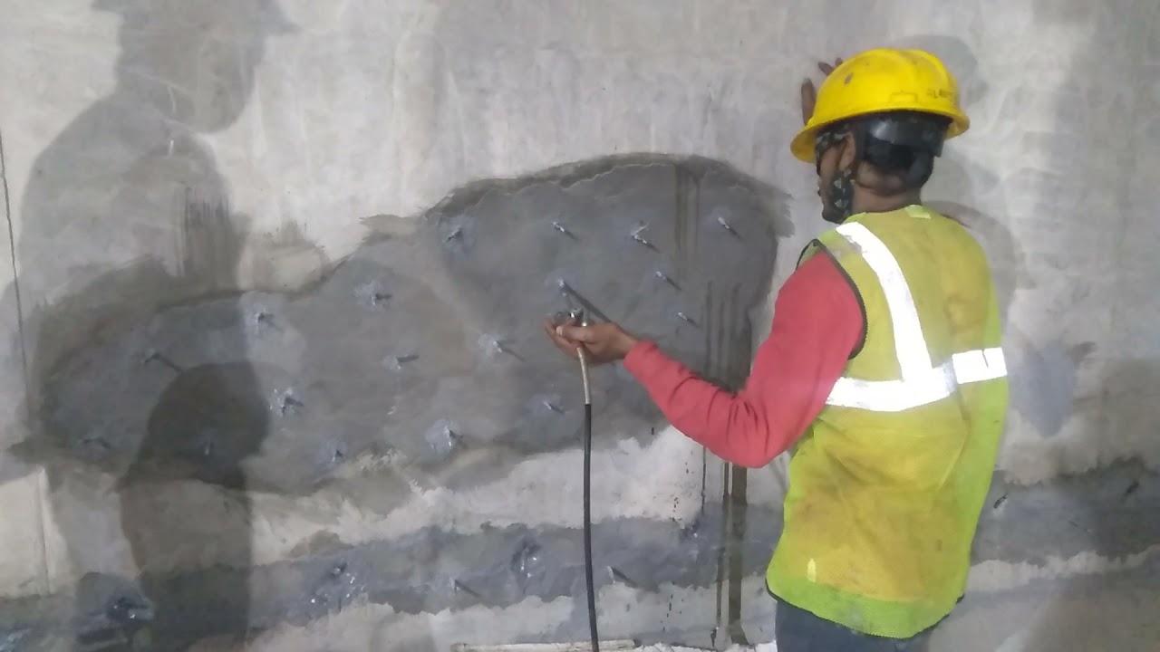 apoxy grout master inject 1315 in RCC wall ( honeycomb area )