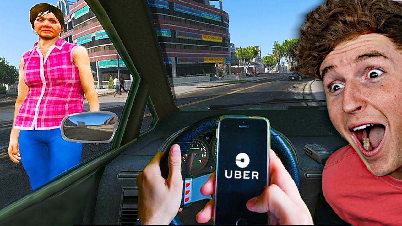 I Became An UBER DRIVER In GTA 5.. (GTA 5 Mods)