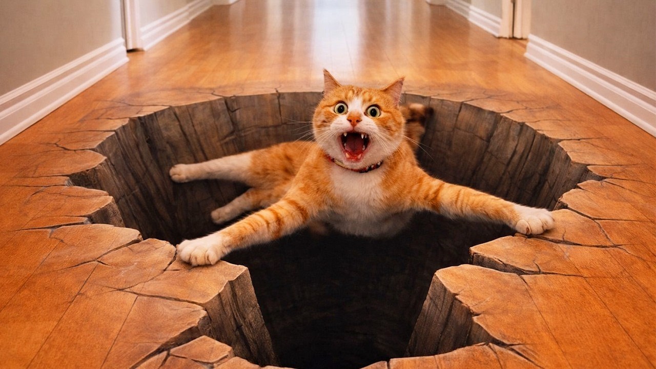 Dogs & Cats Funny Reaction To Optical Illusion Rug! Fake 3D Hole Prank 🤣
