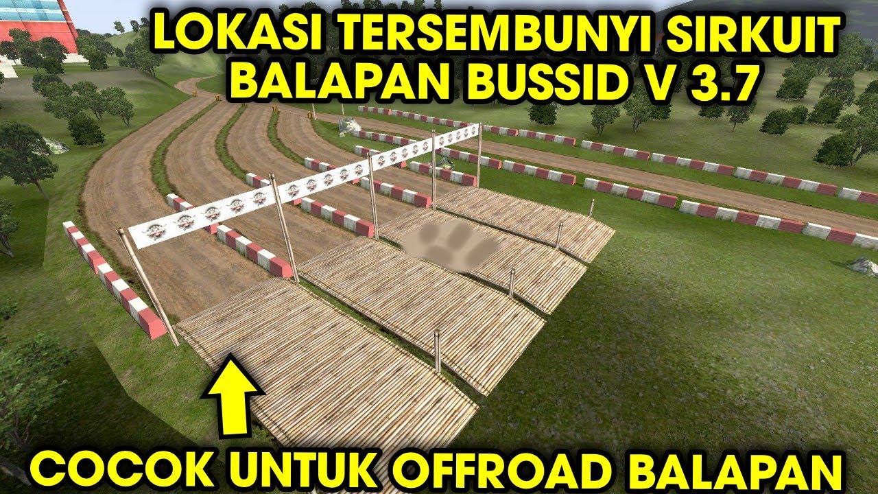 Lokasi Tersembunyi !! Lokasi Sirkuit Balapan Tersembunyi di Map BUSSID V 3.7