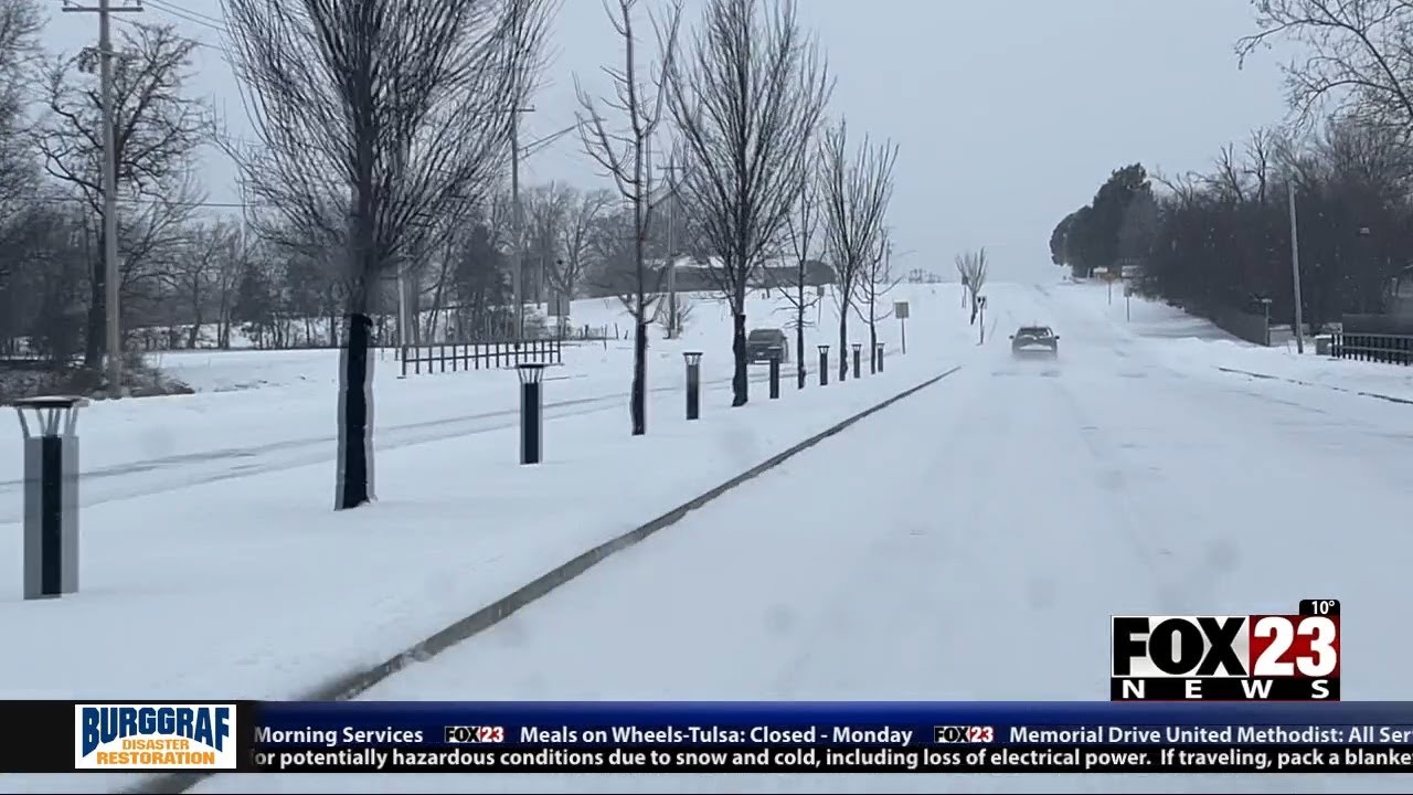 Video: FOX23's Shae Rozzi shows road conditions while on her drive in to work