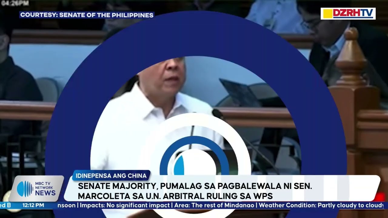 SENATE MAJORITY, PUMALAG SA PAGBALEWALA NI SEN. MARCOLETA SA U.N. ARBITRAL RULING SA WPS