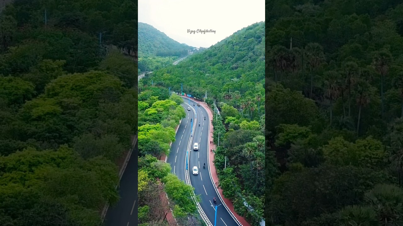 Drone View of Vizag Zoo Road #shorts #youtubeshorts #vizag