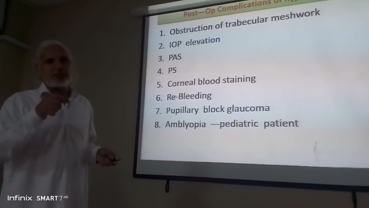Surgical treatment of Hyphaema