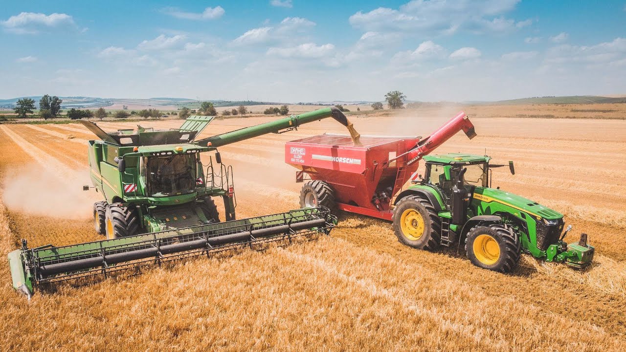 Žně 2021/JohnDeere 8410R/2x JohnDeere T660i/JohnDeere S680i/ DAŇHEL AGRO.