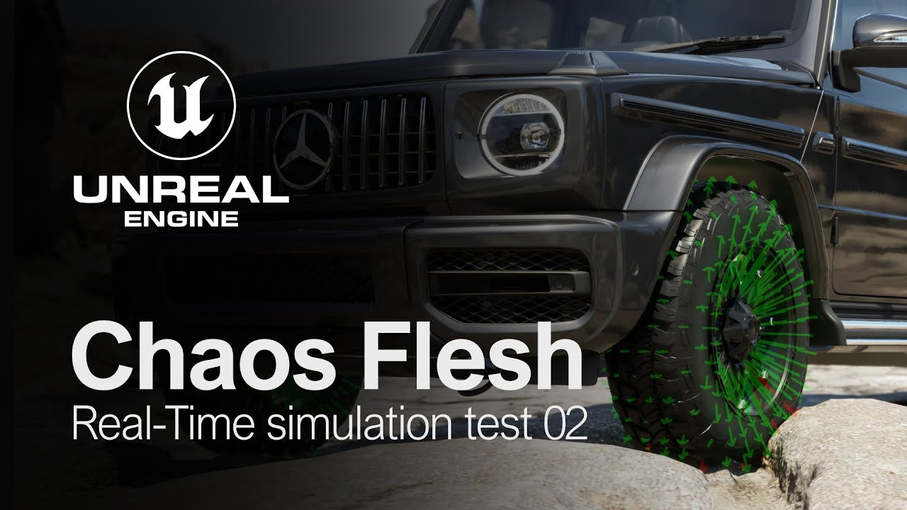 Unreal Engine 5.2 | Chaos Flesh Real-Time simulation test 02