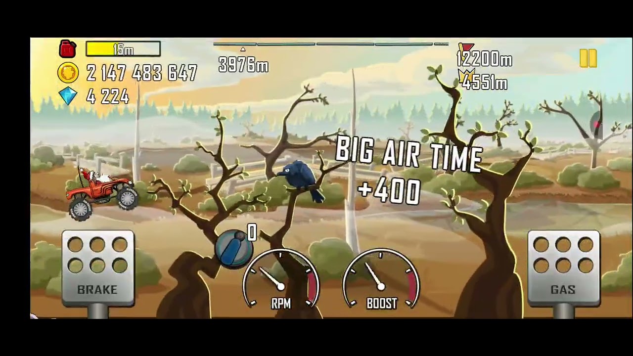 Hill Climb Racing : Monster Truck & Bogland 4821 m ( New Record! )