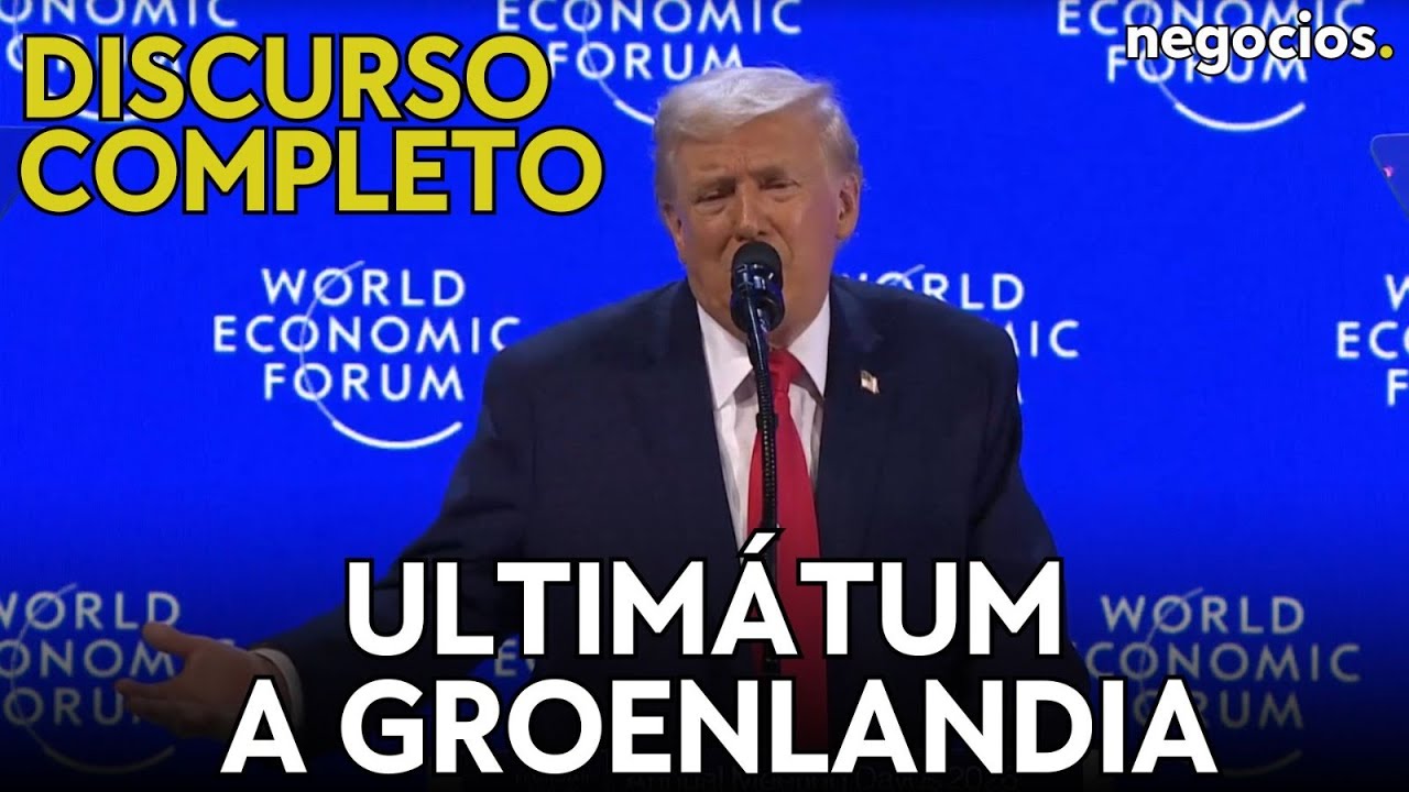 DISCURSO COMPLETO DE TRUMP en Davos: ultimátum sobre Groenlandia, amenaza a la OTAN y burla a Macron