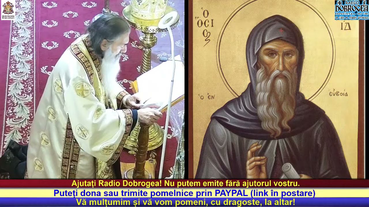 🔴 Acatistul Maicii Domnului și al Sf. Cuv. David din Evia, oficiate de IPS Teodosie
