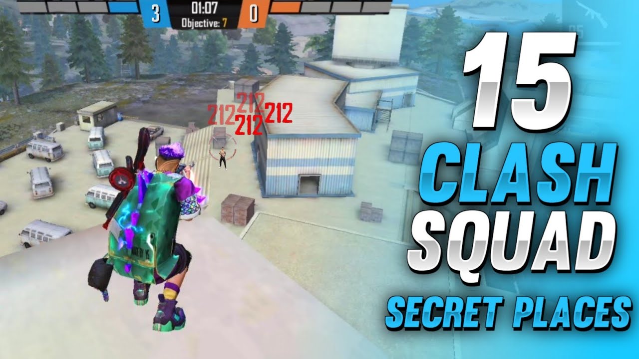 TOP 15 CLASH SQUAD SECRET PLACES IN FREE FIRE | CLASH SQUAD TIPS AND TRICKS IN FREE FIRE (PART - 11)