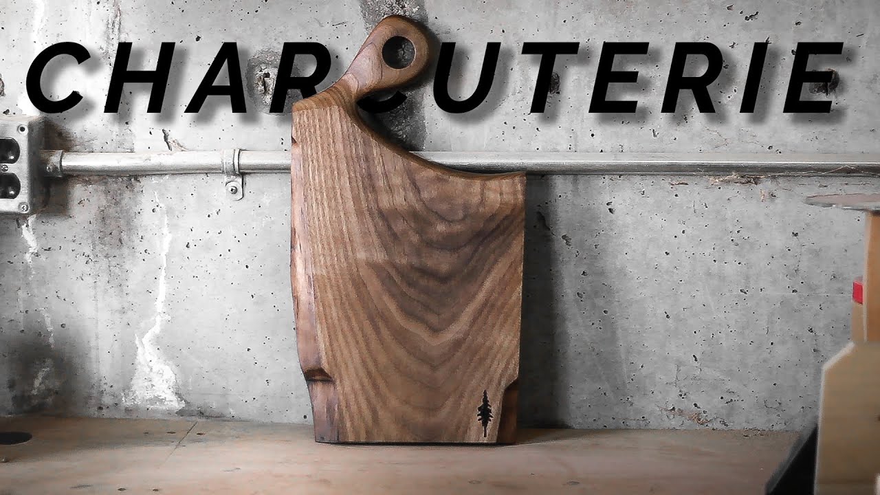 One of a kind hand carved walnut charcuterie board // Artisan Woodworking