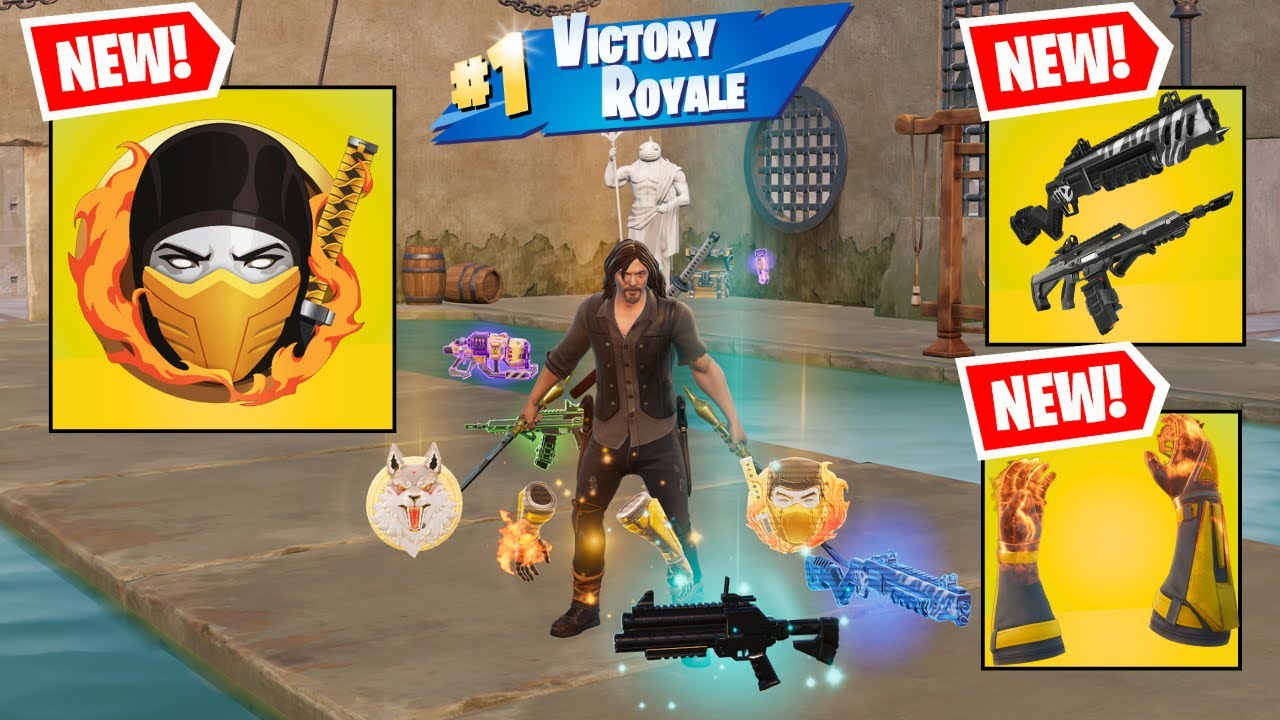 SCORPION MEDALLION ALL EXOTIC WEAPONS AND MYTHIC&rsquo;S GUNS (FORTNITE Chapter 6)