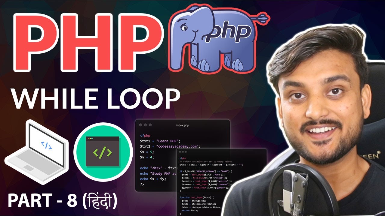 While Loops - Beginner PHP Tutorial - Part 8 - Hindi