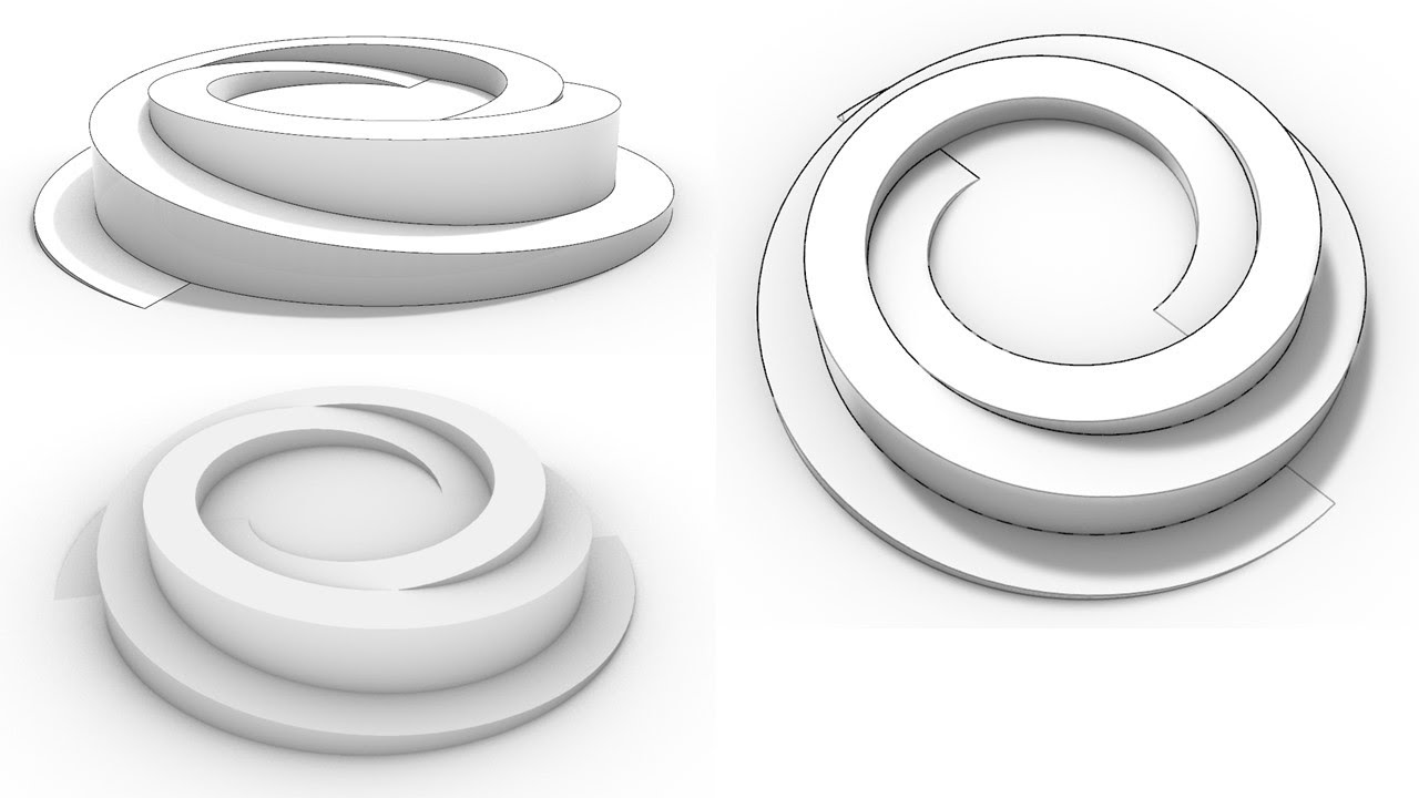 Remodeling BIG Spiralling Museum in Rhino 3D