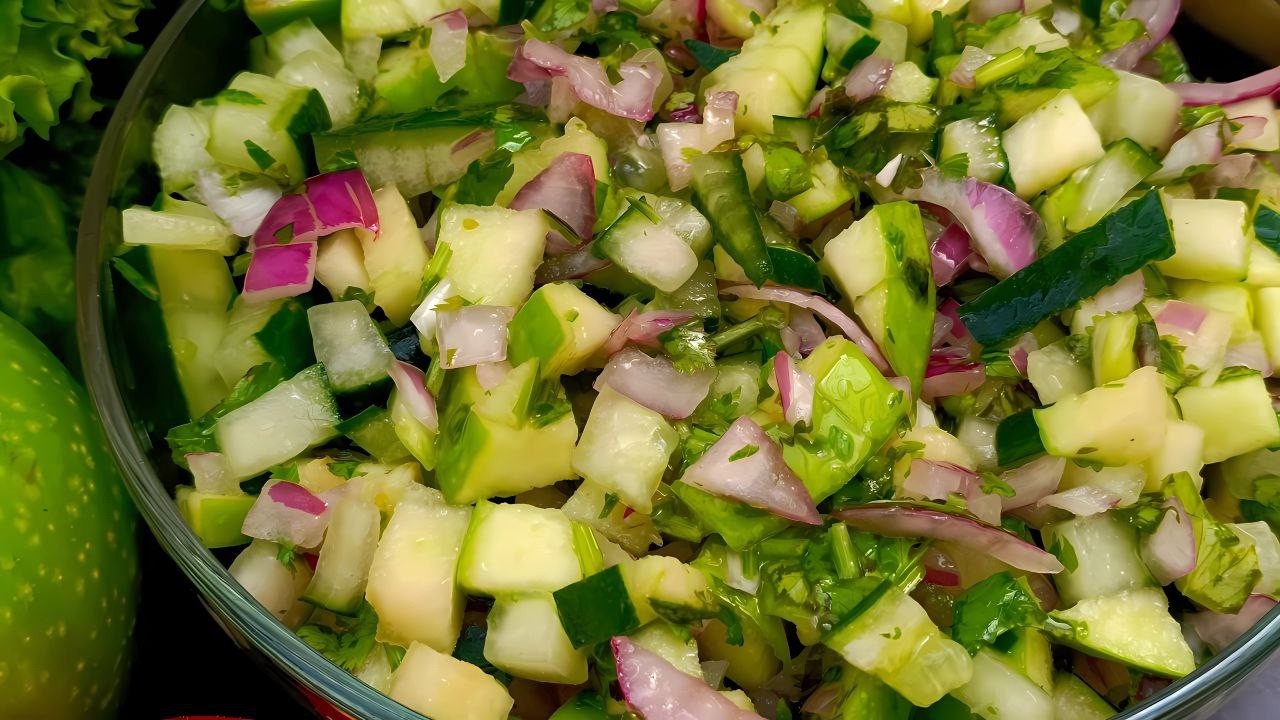 Ensalada verde saludable sin az&uacute;car que preparo en minutos y queda espectacular 🥗